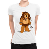 Funny Teddy The Barbarian Stuffed Bear Cartoon Ladies Fitted T-shirt | Artistshot