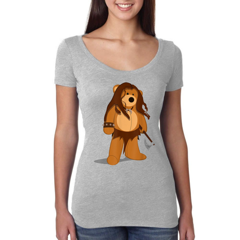 Funny Teddy The Barbarian Stuffed Bear Cartoon Women's Triblend Scoop T-shirt by PhoebeHaggett | Artistshot