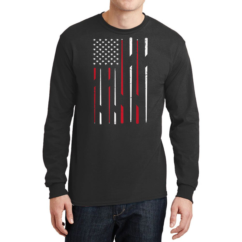 Billiards Usa Flag Snooker Cue Billiards Gift Snooker T Shirt Long Sleeve Shirts | Artistshot