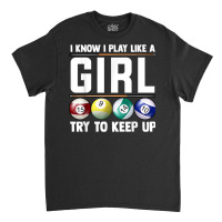 Cool Billiards Art For Women Girl Pool Player 8 Ball Snooker T Shirt Classic T-shirt | Artistshot