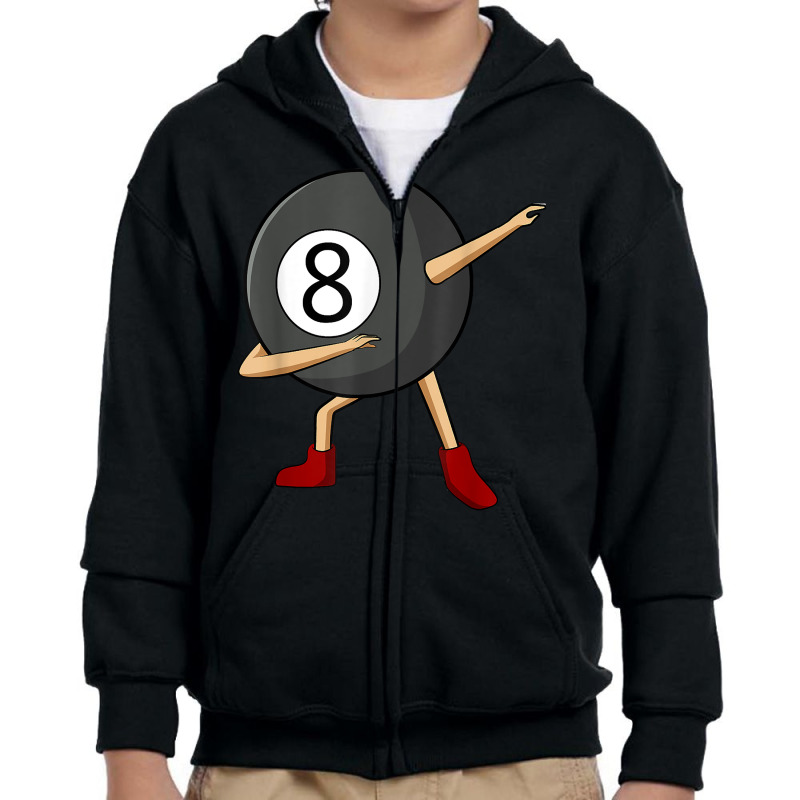 Dabbing 8 Ball Pool Billiards Player Boy T Shirt Youth Zipper Hoodie | Artistshot