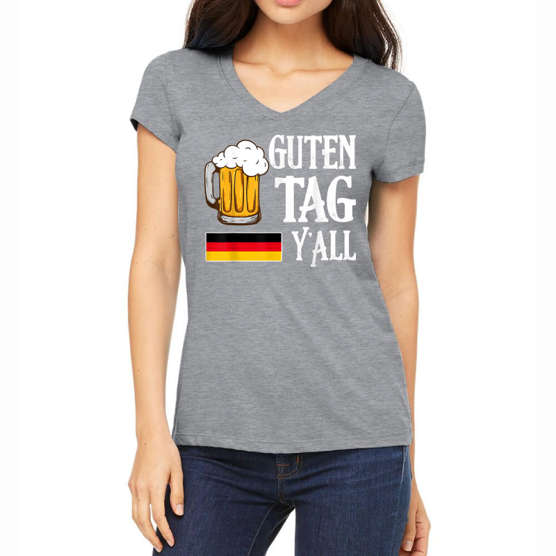 Guten Tag Y'all Oktoberfest Beer Festival Funny T Shirt Women's V-Neck T-Shirt by riesshrpulice9gx | Artistshot