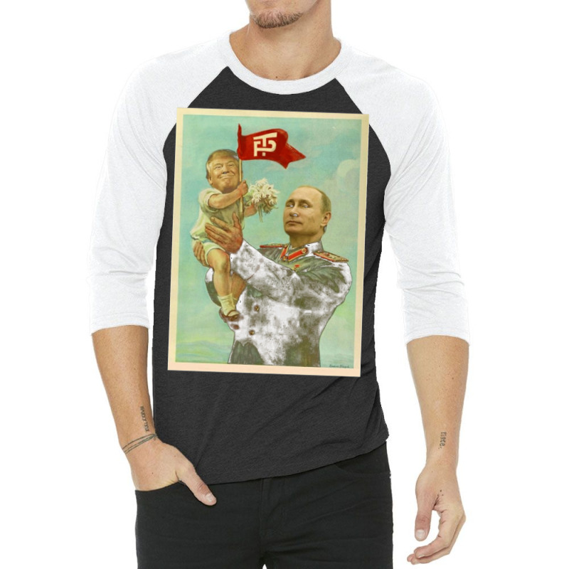 Baby Trump With Putin 3/4 Sleeve Shirt | Artistshot