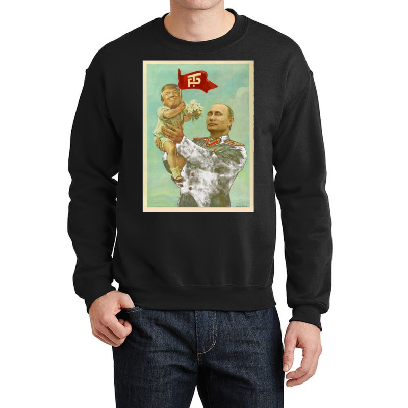 Baby Trump With Putin Crewneck Sweatshirt | Artistshot