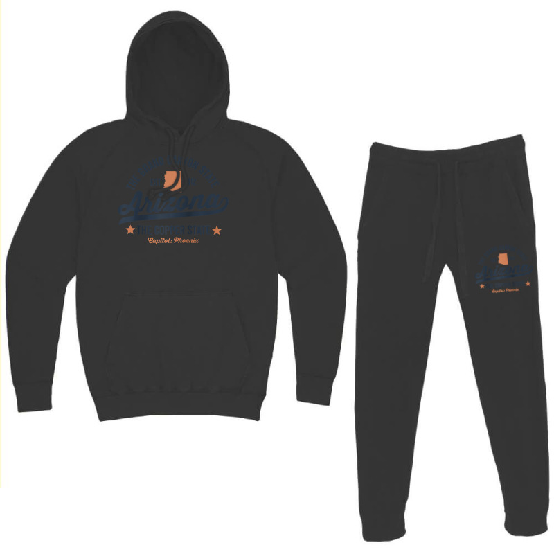 Arizona Vintage Sports Design Copper State Raglan Baseball Tee Hoodie & Jogger Set | Artistshot