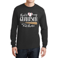 That's My Grandson Out There Gift Women Baseball Grandma Long Sleeve Shirts | Artistshot