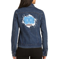 Micronesia Splash T Shirt Ladies Denim Jacket | Artistshot