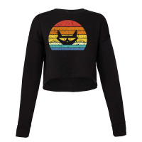 Cat Sunset Design Cropped Sweater | Artistshot