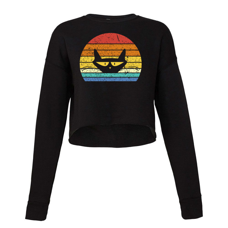 Cat Sunset Design Cropped Sweater by vasu4christ | Artistshot