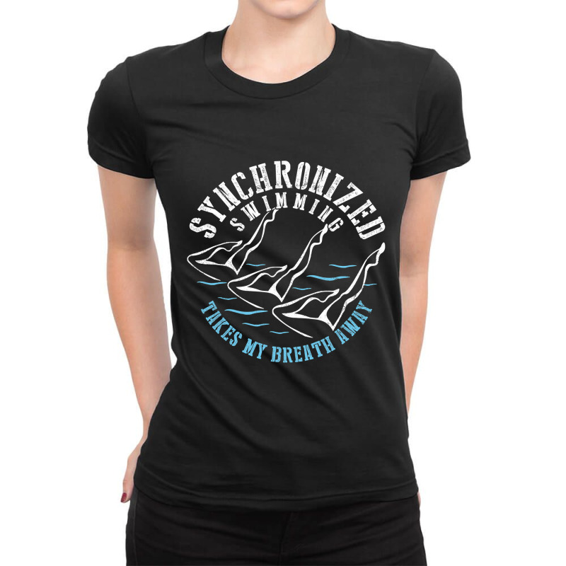 Synchronized Swimming Shirt Funny Swimmer Gift Ladies Fitted T-Shirt by Binhthai9809 | Artistshot