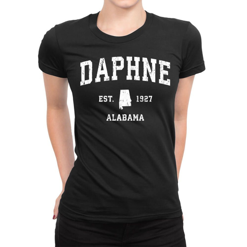 Daphne Alabama Al Vintage Athletic Sports Design Pullover Hoodie Ladies Fitted T-Shirt by adrienskradski | Artistshot