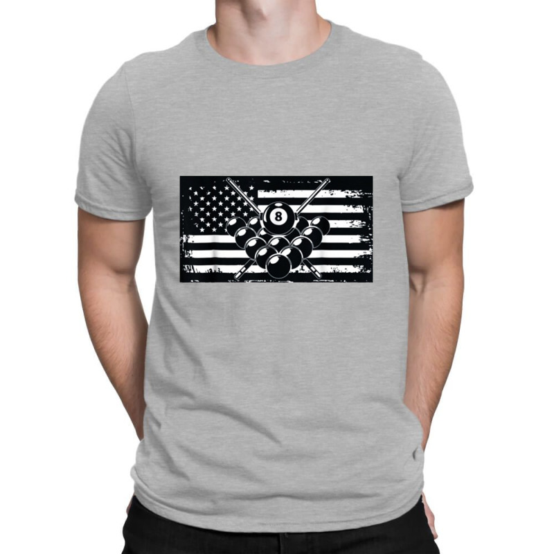 Billiards T Shirt Pool Billiards American Flag Gift Tee T-shirt | Artistshot