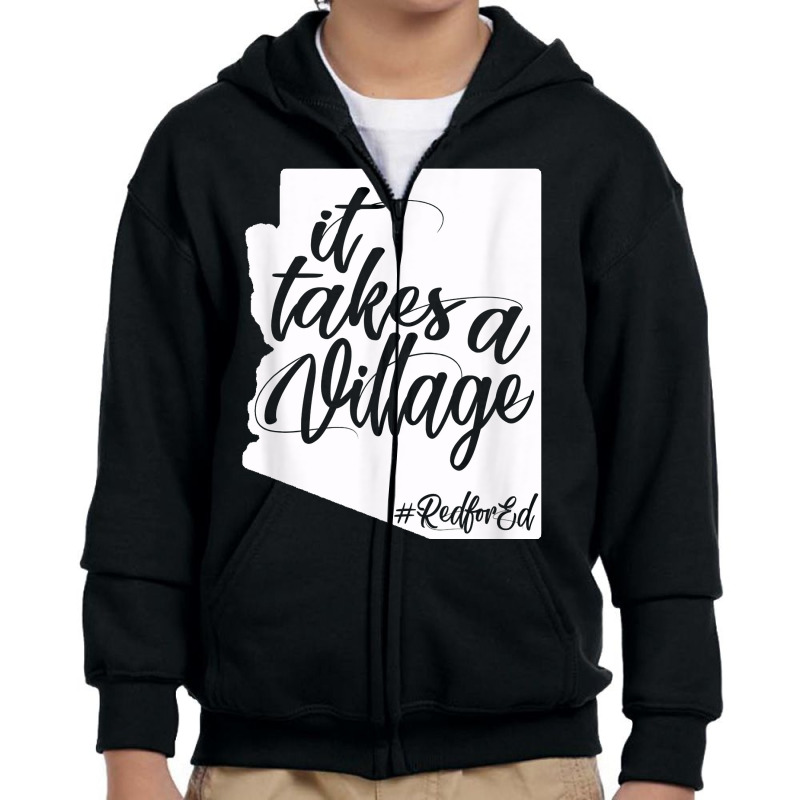 It Takes Village State Teachers Union Protest Redfored Shirt Youth Zipper Hoodie | Artistshot