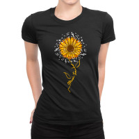 Music Teacher Musical Notes Musician Music Lover Sunflower T Shirt Ladies Fitted T-shirt | Artistshot