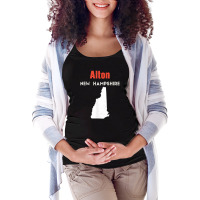 New Hampshire Usa State America Travel Alton T Shirt Maternity Scoop Neck T-shirt | Artistshot