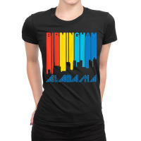 Retro 1970's Style Birmingham Alabama Skyline T Shirt Ladies Fitted T-shirt | Artistshot