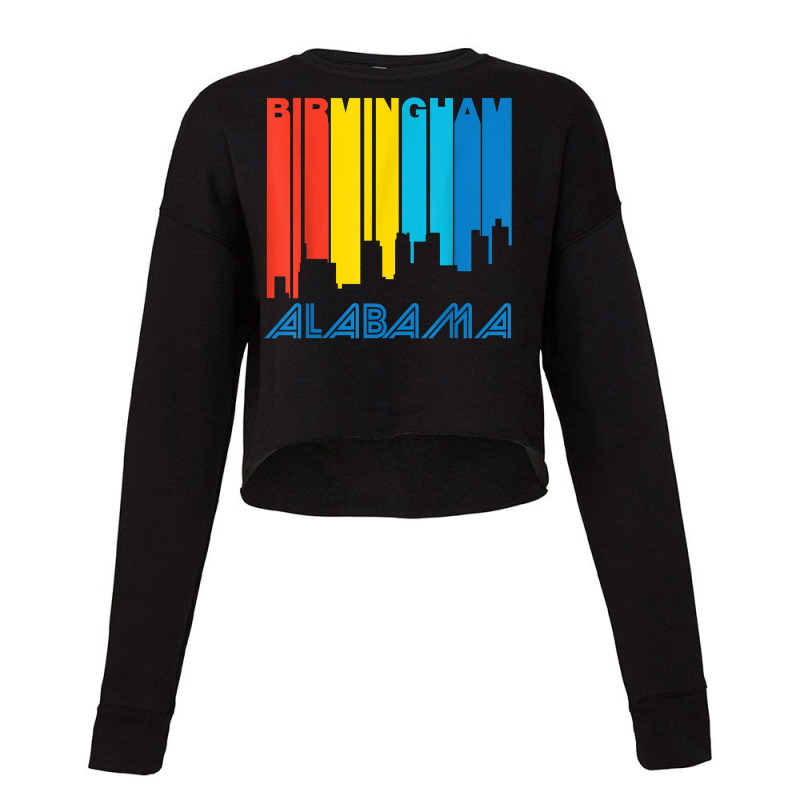 Retro 1970's Style Birmingham Alabama Skyline T Shirt Cropped Sweater by rainandehay | Artistshot