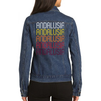 Andalusia, Al  Vintage Style Alabama T Shirt Ladies Denim Jacket | Artistshot