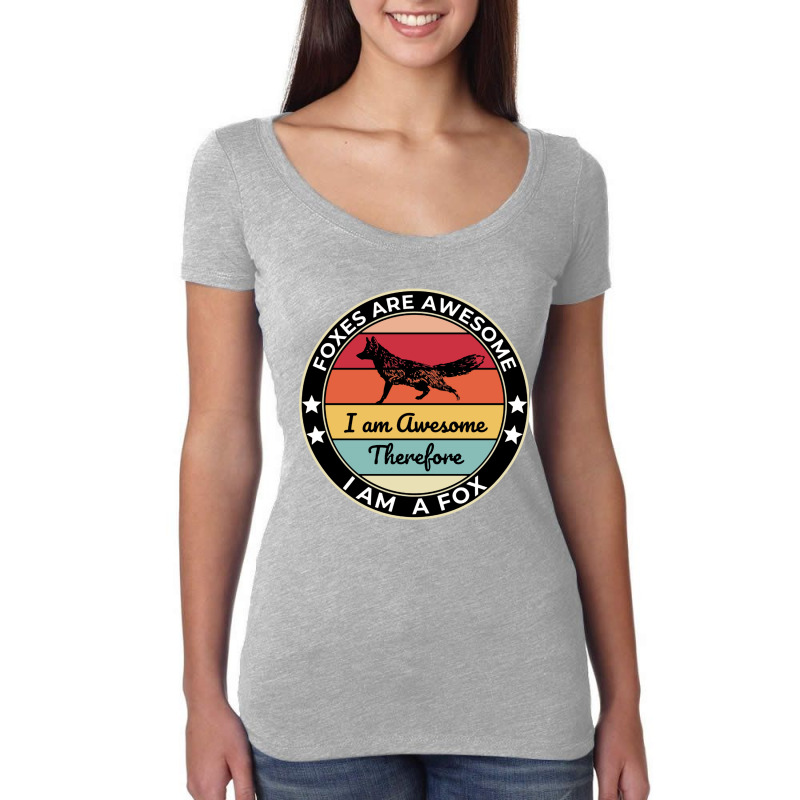 Foxes Are Awesome Women's Triblend Scoop T-shirt by giant | Artistshot