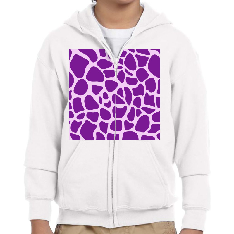 Giraffe Skin Pattern Purple Youth Zipper Hoodie | Artistshot