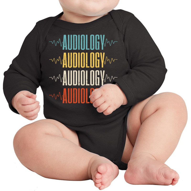 Audiology T  Shirt Pediatric Audiologist Audiology Heartbeat T  Shirt Long Sleeve Baby Bodysuit by blossomparkour | Artistshot