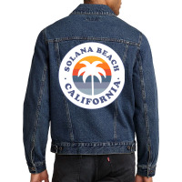 Solana Beach California Ca Palm Tree Vacation Souvenir Pullover Hoodie Men Denim Jacket | Artistshot