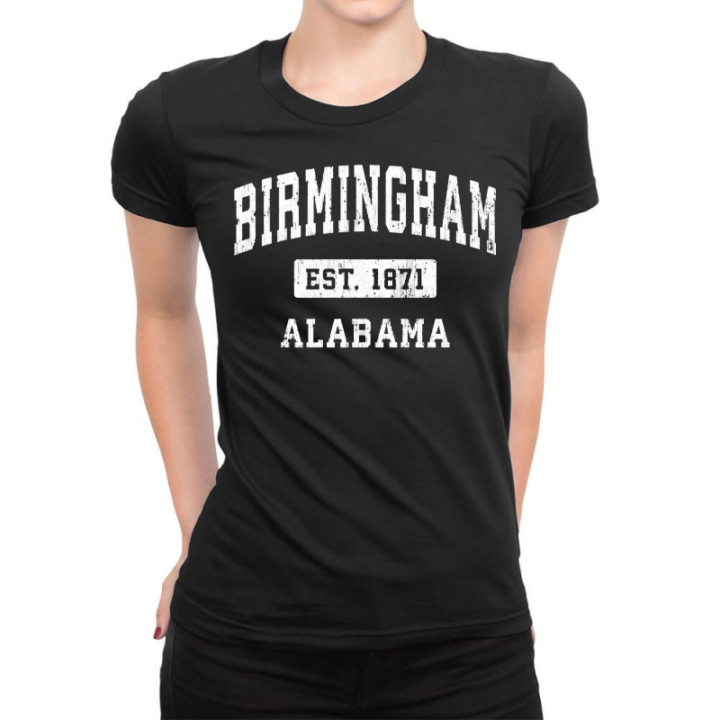 Birmingham Alabama Al Vintage Established Sports Design Sweatshirt Ladies Fitted T-Shirt by jacolepachew | Artistshot