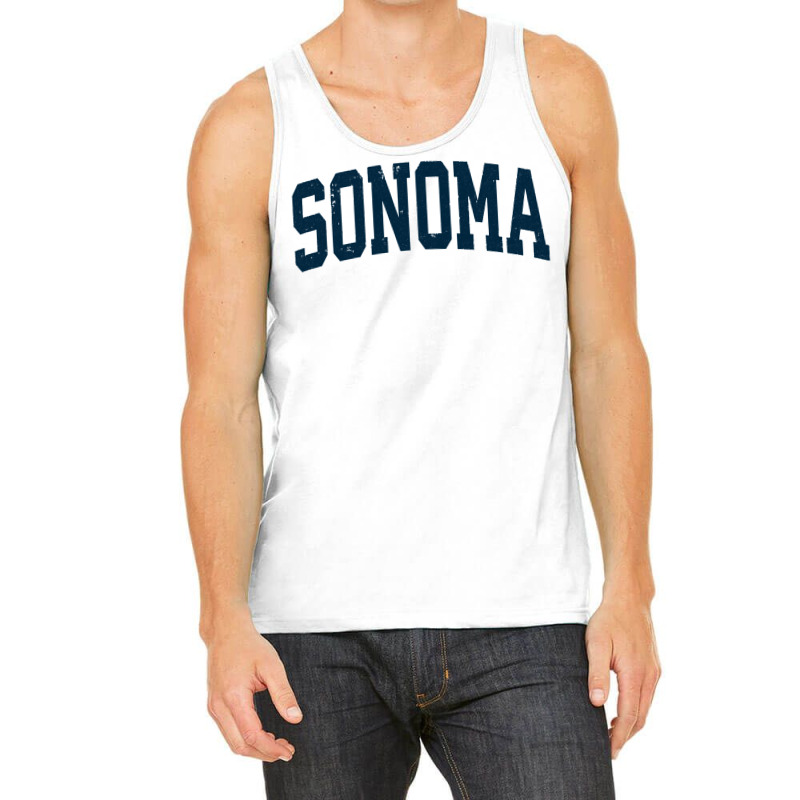 Sonoma California Ca Vintage Athletic Sports Navy Design Long Sleeve T Tank Top by darinelelwell | Artistshot