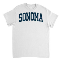 Sonoma California Ca Vintage Athletic Sports Navy Design Long Sleeve T Classic T-shirt | Artistshot