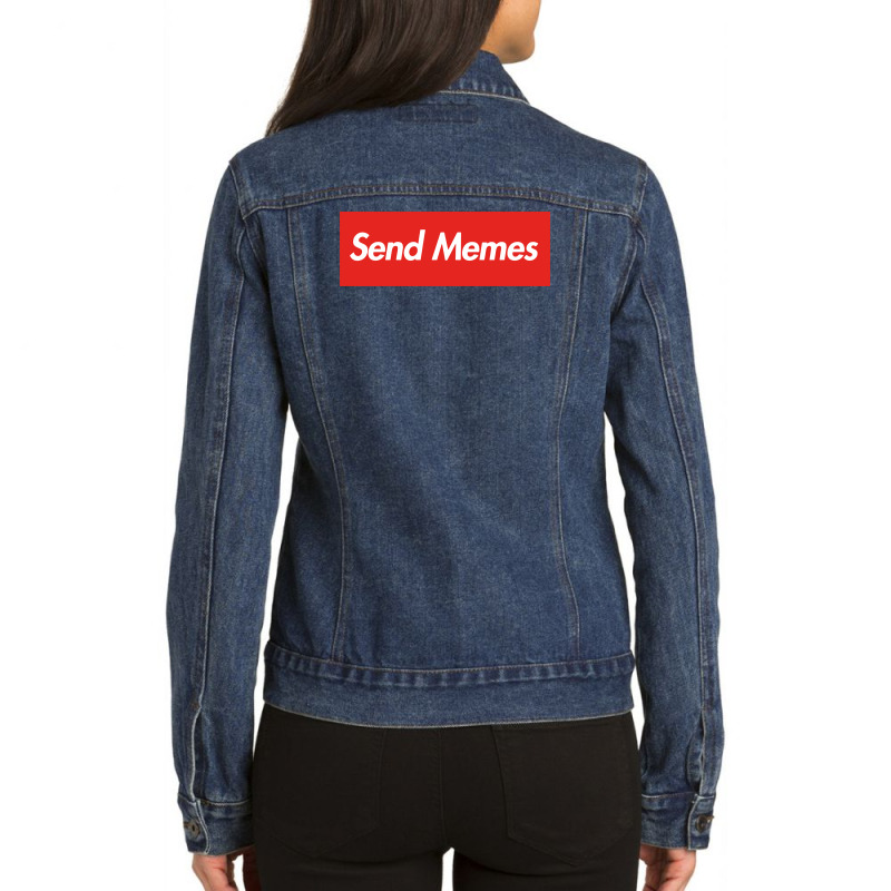 Custom Send Memes Ladies Denim Jacket By Cm-arts - Artistshot