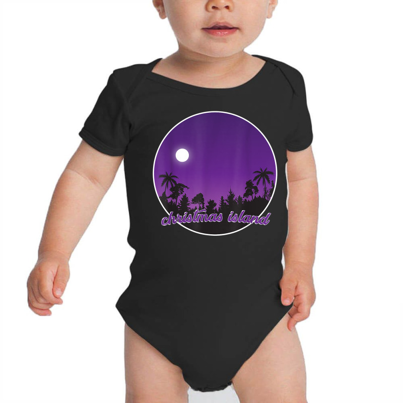 Christmas Island By Night With Palms T Shirt Baby Bodysuit by cucciailleveretcq | Artistshot