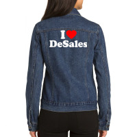 Desales Love Heart College University Alumni T Shirt Ladies Denim Jacket | Artistshot