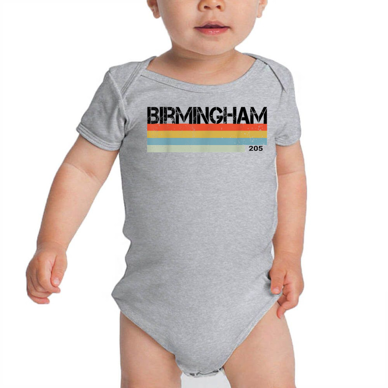 Birmingham, Alabama Area Code 205 Retro Style T Shirt Baby Bodysuit by jacolepachew | Artistshot