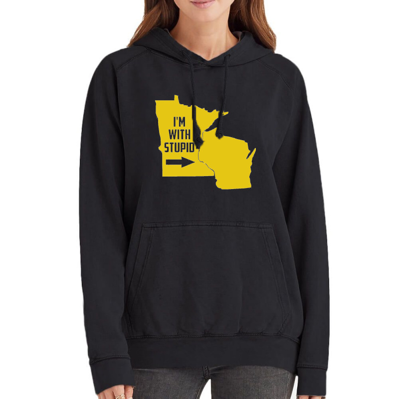 Minnesota I'm With Stupid Vintage Hoodie | Artistshot