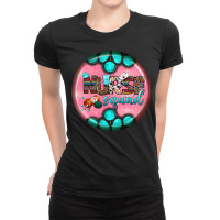 Nurse Round Earrings 3 Ladies Fitted T-shirt | Artistshot