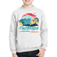 Fairhope Alabama Beach Summer Surfing Sunset Palm Trees T Shirt Youth Sweatshirt | Artistshot