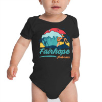 Fairhope Alabama Beach Summer Surfing Sunset Palm Trees T Shirt Baby Bodysuit | Artistshot