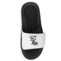 Funny Halloween Witch Haunted Castle, Flying Bats Wicca Tee T Shirt Slide Sandal | Artistshot