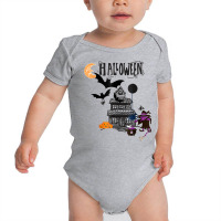 Funny Halloween Witch Haunted Castle, Flying Bats Wicca Tee T Shirt Baby Bodysuit | Artistshot