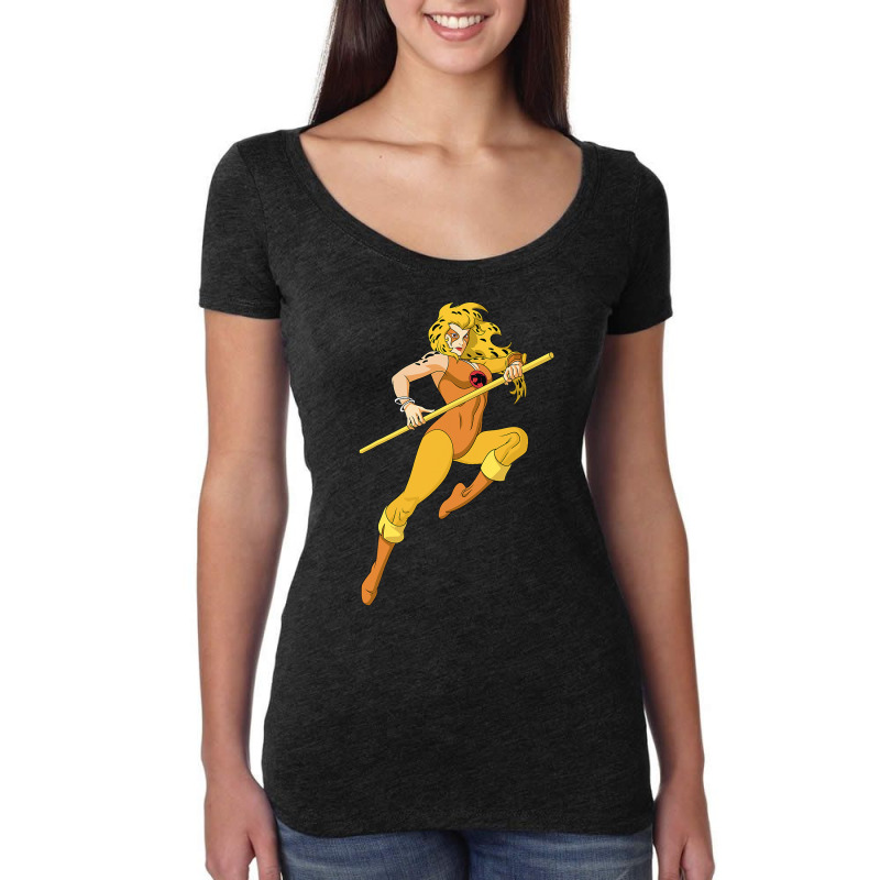 Thundercats Cheetara Portrait Women's Triblend Scoop T-shirt by time5803 | Artistshot