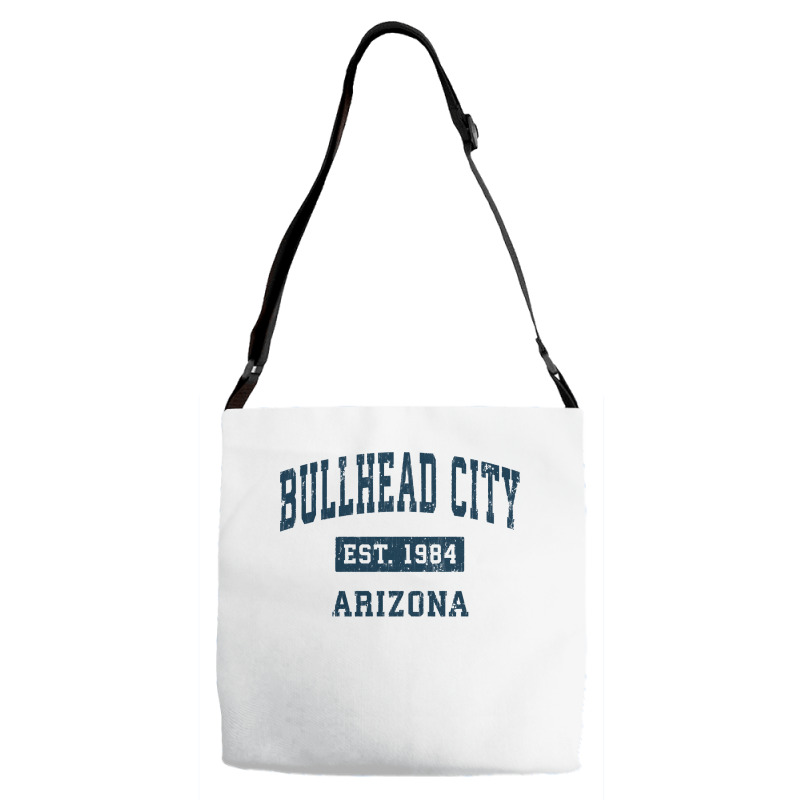 Bullhead City Arizona Az Vintage Sports Design Navy Print Pullover Hoo Adjustable Strap Totes | Artistshot