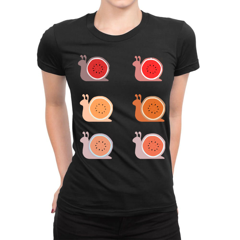 Cute Snail T  Shirt Cute Snail Watermelon T  Shirt Ladies Fitted T-Shirt by surgeonpunch | Artistshot