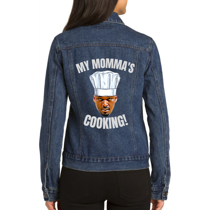 My Momma's Cooking Kwame Brown Mama's Son Peoples Champ Bust Ladies Denim Jacket by CUSER3146 | Artistshot