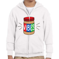 Peanut Butter Vibes Youth Zipper Hoodie | Artistshot