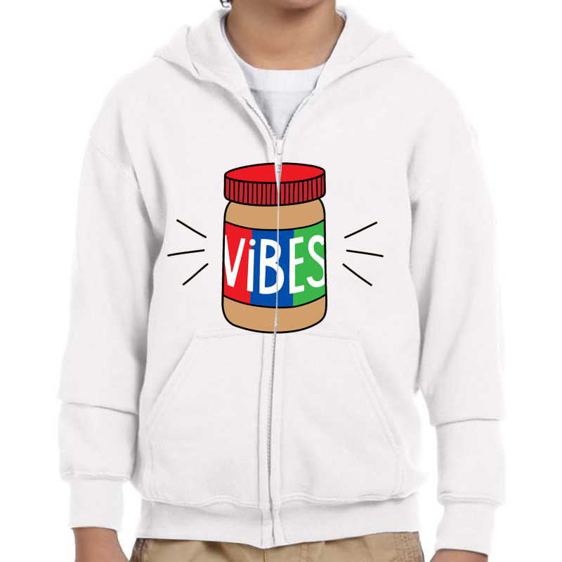 Peanut Butter Vibes Youth Zipper Hoodie | Artistshot