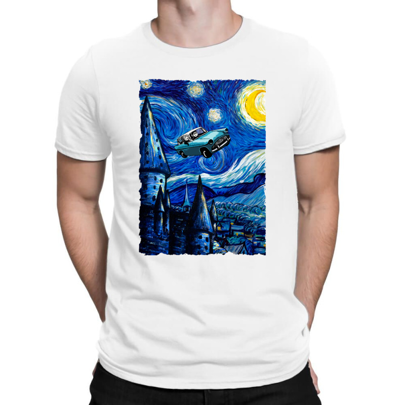 Flying Car Starrynight T-shirt | Artistshot