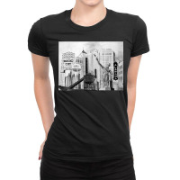 Landmarks Of Birmingham, Alabama Incl Vulcan, Sloss Furnaces Ladies Fitted T-shirt | Artistshot