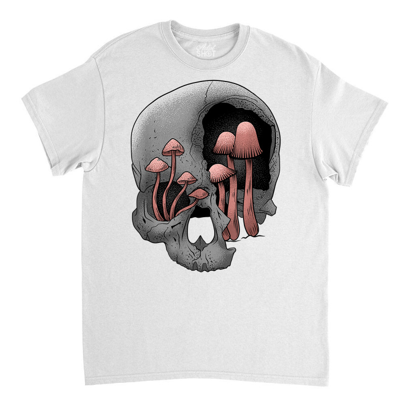 Skull Morel Mushrooms Mycologist Goth Mushroom Art T Shirt Classic T-shirt by h.avenaver | Artistshot