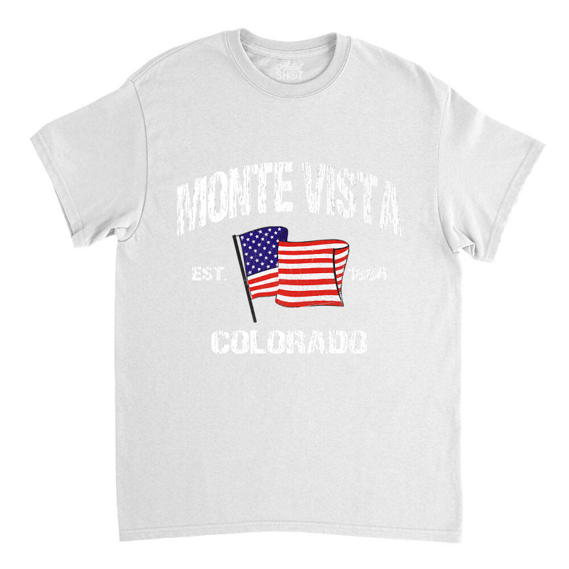 Monte Vista Colorado Co Usa Stars & Stripes Vintage Style Premium Classic T-shirt by PhoebeHaggett | Artistshot