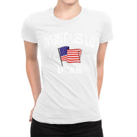 Monticello Utah Ut Usa Stars & Stripes Vintage Style Ladies Fitted T-shirt | Artistshot